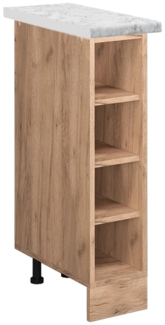 Küchenregal R-Line Goldkraft Eiche 20 cm , AP Marmor Vicco