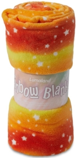 Lumaland Kuscheldecke für Kinder 150x180 cm orange