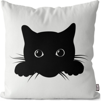 VOID Kissenbezug, (1 Stück), Schwarze Katze Haustier Tier Cat Kätzchen Spielzeug Natur Süß Katzenb