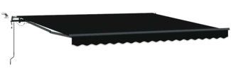 vidaXL Einziehbare Markise mit Schwarz 400 x 300 cm Stoff 3330598