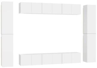 vidaXL 10-tlg. TV-Schrank-Set Weiß Spanplatte [3078665]