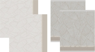DDDDD Geschirrtuch Barrier, (Set, 4-tlg, Kombi-Set: bestehend aus 2x Küchentuch + 2x Geschirrtuch)