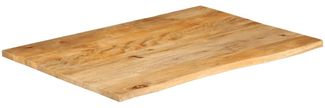 vidaXL Tischplatte mit Baumkante 100x80x2,5 cm Massivholz Mango 370460