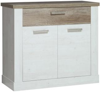 Sideboard Durio 50 Pinie weiß 101x91x42 cm Anrichte Schrank Wohnzimmer