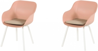Hartman Le Soleil Element Dining Stuhl pink inkl. SEAQUAL Sitzkissen taupe