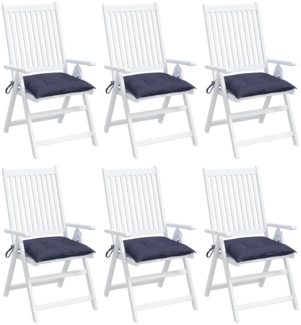 vidaXL Stuhlkissen 6 Stk. Marineblau 50x50x7 cm Oxford-Gewebe 378917