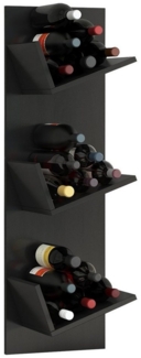 VCM Wandregal Vinosi 912656 Schwarz H. 106 x B. 33 x T. 26 cm