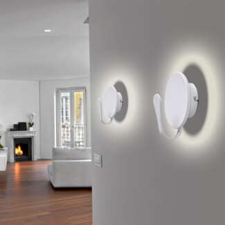 LED Wandleuchte, weiß, warmweiß, H 18,4cm