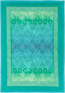 Plaid Bassetti Granfoulard Plaid Decke Wohndecke Kerala V1 grün 135x190, Bassetti, Hochwerige italienische Markenqualität