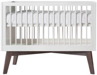 Kidsmill Sixties Babybett Mattweiß / Walnuss 70 x