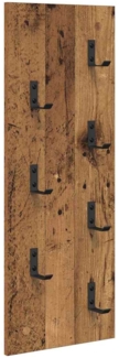 vidaXL Wandmontierter Kleiderständer Altholz 30 x 1.5 x 80 cm 874473