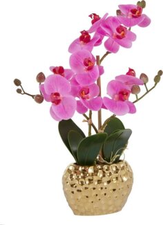 Kunstpflanze Orchidee Orchidee, Leonique, Höhe 38 cm, Kunstorchidee, im Topf, Bestseller, über 2500 4,5-Sterne-Bewertungen