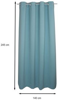 Haus und Deko Verdunkelungsvorhang Verdunklungsvorhang Blackout Ösen Vorhang blickdicht 135x245 cm Gardin (1 St), Ösen, verdunkelnd, Polyester