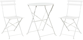 Bistro Set Metall Weiß FIORI