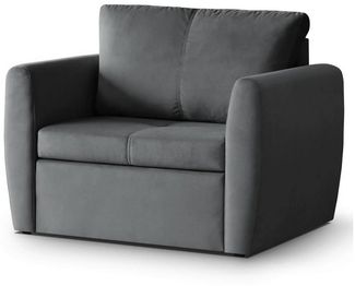 Beautysofa Relaxsessel KAMEL mit Schlaffunktion und Bettkasten (freistehend, kompakter Schlafsessel für Wohnzimmer & Gästezimmer, Velours TRINITY), Schlafsessel ausklappbar, moderner Sessel mit Liegefläche 188x82 cm