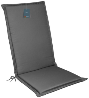 LILENO HOME Hochlehnerauflage Gartenstuhl Auflage, bequeme Sitzauflage für Gartenmöbel, Stuhlkissen, (1er Set), Polsterauflage Anthrazit, Stuhlauflagen, Auflagen Hochlehner