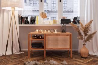 Kommode Schrank SAGA Buche massiv 115x64x46 cm