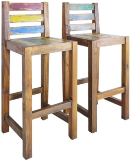 DOTMALL Barhocker Barhocker 2 Stk. Altholz