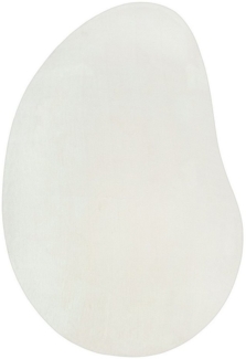 vidaXL Teppich Bereichsteppich Creme 80x150 cm Polyester Rutschfest