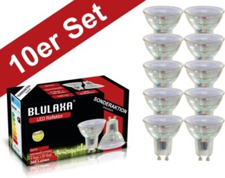 BLULAXA LED-Leuchtmittel Retro Multi, GU10, 10 St, Warmweiß, 10er-Set, Promotion-Pack Strahler