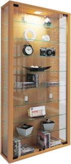 VCM Standvitrine Lumo 906122 Buche H. 113 x B. 59 x T. 18 cm