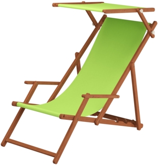 Liegestuhl pistazie Buche dunkel Gartenliege Strandstuhl Sonnendach Kissen klappbar 10-306SKH