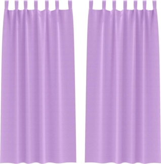 vidaXL Verdunkelungs-Vorhänge mit Ringen 2 pcs Lila 225x140 cm 4107600