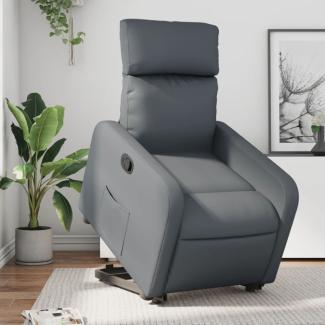 vidaXL Relaxsessel mit Aufstehhilfe Grau Kunstleder 3206752