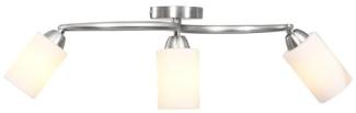 Deckenleuchte mit Keramik-Lampenschirmen für 3 E14 Glühlampen