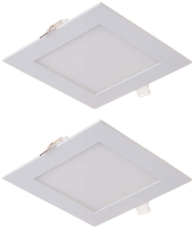 2er Set LED Einbaupanel, Kunststoff, 4000K, weiß, L 12 cm