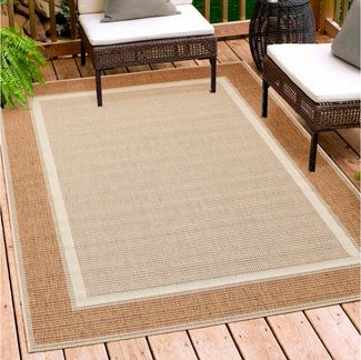 Andiamo Teppich ARIZONA 2, rechteckig, Höhe: 5 mm, Flachgewebe, mit Bordüre, In- und Outdoor geeignet, Wohnzimmer