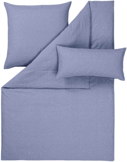 Estella Bettwäsche Alvaro 2251 600 Blau Halbleinen 155 x 220 + 80 x 80 cm