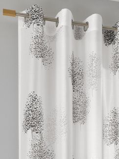 Kutti Vorhang Belinda (1 St), Ösen, halbtransparent, Ausbrenner, Gardine, halbtransparent, Ausbrenner, bedruckt, Viskose-Polyester