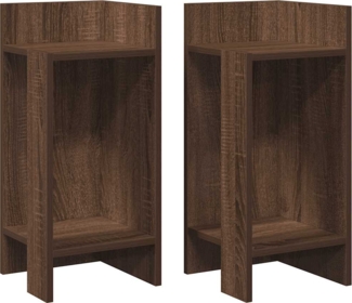 vidaXL Beistelltische 2Stk. mit Ablage Braun Eichen-Optik 25,5x27x60cm 858555