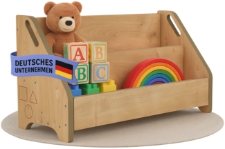 Mein-Regal Bücherbox DOOWY Bücherregal Aufbewahrungsbox MDF Eiche natur 63 x 7,5 x 32 cm