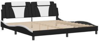 vidaXL Bettgestell "Viana" mit LED ohne Matratze Schwarz und Weiß 200x200 cm 3214048