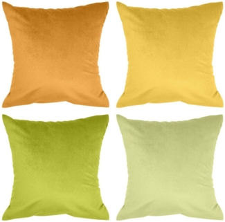 Amilian Kissenbezüge - 4er Set Kissenbezug - Zierkissenbezüge - Kissenhüllen, (4 Stück), 40x40 cm, Kissenhülle für Kissen, Zierkissen, Sofakissen, Dekokissen