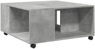 vidaXL Couchtisch Betongrau 80x80x40 cm Holzwerkstoff 853176