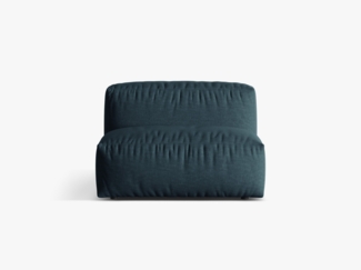Micadoni Modul Martina 1-Sitzer Strukturierter Stoff Jeansblau