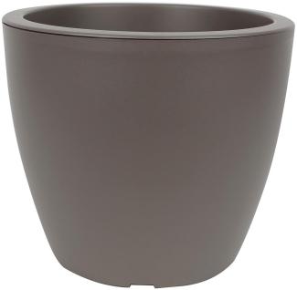 Centi Kunststoff Pflanzkübel LINEA d= 25 cm H= 21 cm taupe