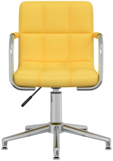 vidaXL Esszimmerstuhl Drehbar Senfgelb Stoff, Drehbar [3088069]