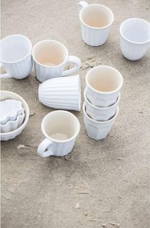 Tasse Kaffeetasse Becher Kaffeebecher 270ml Mynte Keramik Ib Laursen 2041 weiß 11