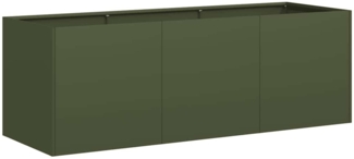 vidaXL Pflanzkübel Olivgrün 120x40x40 cm Kaltgewalzter Stahl 860678