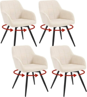 Woltu Esszimmerstuhl (4 St), gepolsterter ergonomischer, mit Metallbeinen