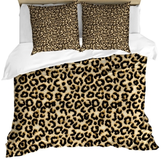 Abakuhaus Bettwäsche weicher Microfaserstoff Allergiker geeignet, kein Verblassen, Microfaser, Leopard Tier-Haut, Makel, Flecken