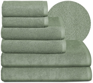 Beautex Handtuch Set Handtuch Set, Made in Europe, Frottier, (Multischlaufen-Optik, Frottier Premium Set aus 100% Baumwolle 550g/m)