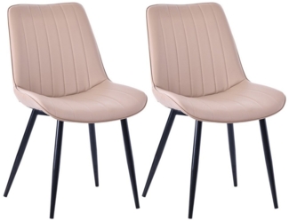 HOMAVO Esszimmerstuhl YZ1 STUHL-SET 2 Stück in Stoff oder Kunstleder – modern & gepolstert (2Set)