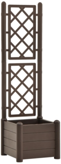 vidaXL Pflanzkübel mit Spalier 43x43x142 cm PP Mokka 313980