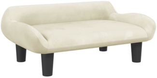 vidaXL Kindersofa Creme 70x40x24 cm Samt 3196355