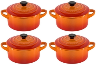 Mini-Cocotte 4er Set Ofenrot Poterie Le Creuset - Backofen geeignet